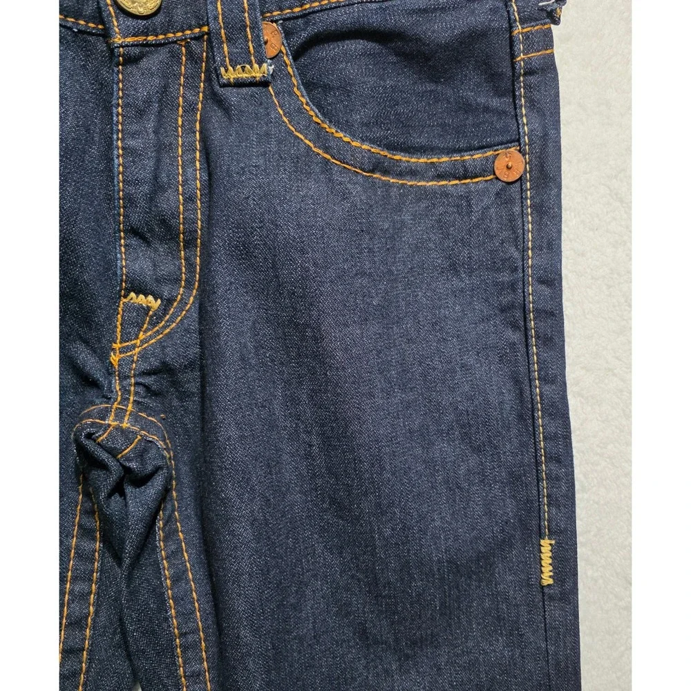 True Religion Bobby Super T Stitch‎ Dark Wash Denim Jeans Mens Size 32 Made USA